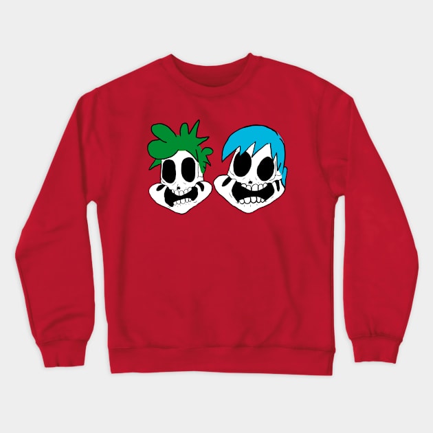 Kablam Skulls Crewneck Sweatshirt by TheDeathOfMyChildhood1